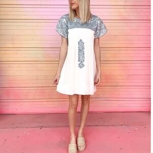 Buddy Love‎ Carolina Embroidered Dress Large Summer Bohemian Shift Clean Girl